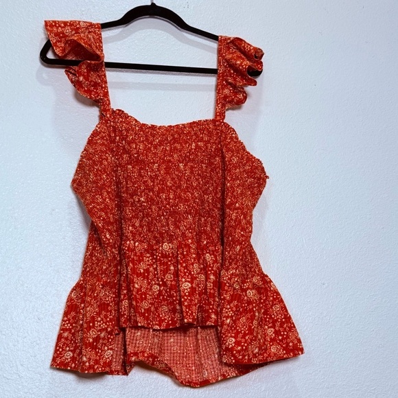 Madewell Plus Lucie Smocked Peplum Top in Piazza Floral NWT 24W - Picture 8 of 12